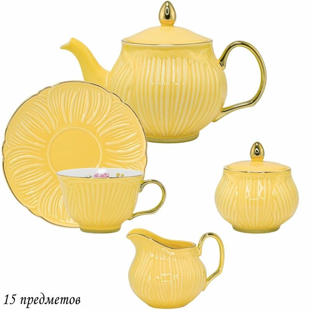 Lenardi 109-114 Чайный сервиз 15пр. 250 мл в под.уп.(х3)Фарфор