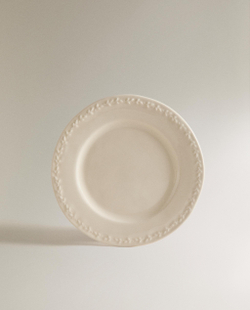 Zara Home тарелка десертная из фаянса, цвет кремовый, 23.2 см