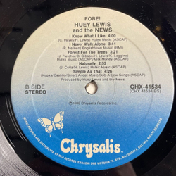 Винтажная виниловая пластинка LP Huey Lewis And The News Fore (Canada 1986)