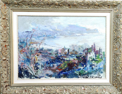 Картина Цветковой В.П. "Зимняя Ялта" холст/масло 50х70