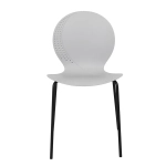 Комплект из 2-х стульев Wave серый с черными ножками