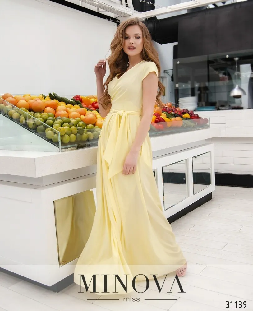 Платье 8573-1н-желтый Minova