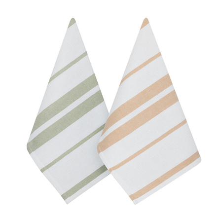 PROVANCE Мосс Полотенце кухонное вафельное, 40х60см, 100% хлопок, полоска, 2 дизайна