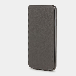 Чехол для iPhone XS Max из натуральной кожи теленка, серого цвета