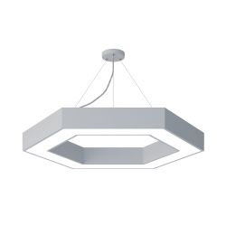 Светильник LED ЭРА Geometria SPO-124-W-40K-051 Hexagon 51Вт 4000К 4000Лм IP40 800*800*80 белый подвесной | Декоративные светильники Geometria