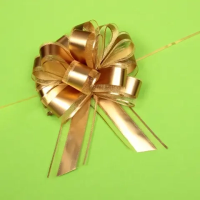 Бант для оформления подарка «Изыск» 5 см, d=17 см, Золото