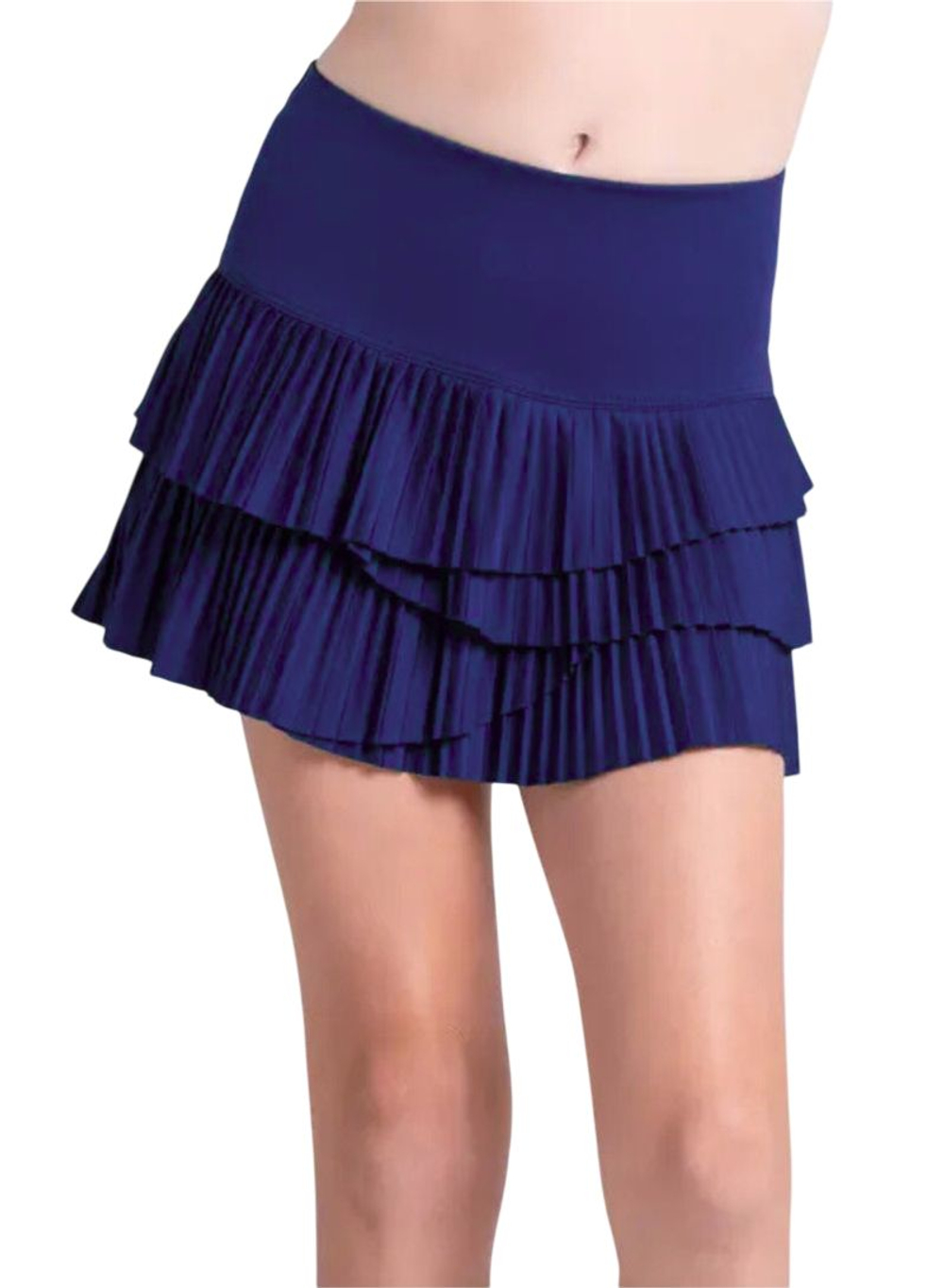 Теннисная юбка для девочки Lucky in Love Girls Envy Scallop Pleat - navy