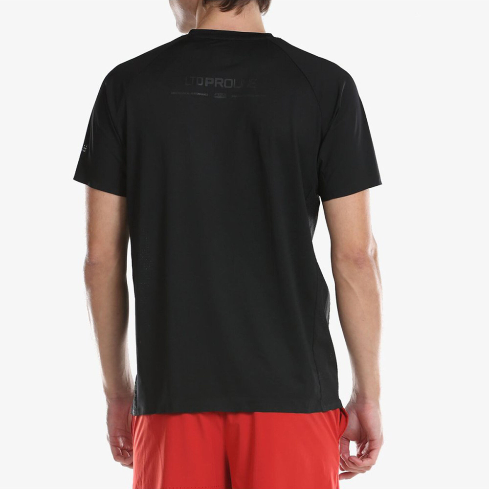 Мужское теннисное поло Bullpadel Odeon T-Shirt Men - Black