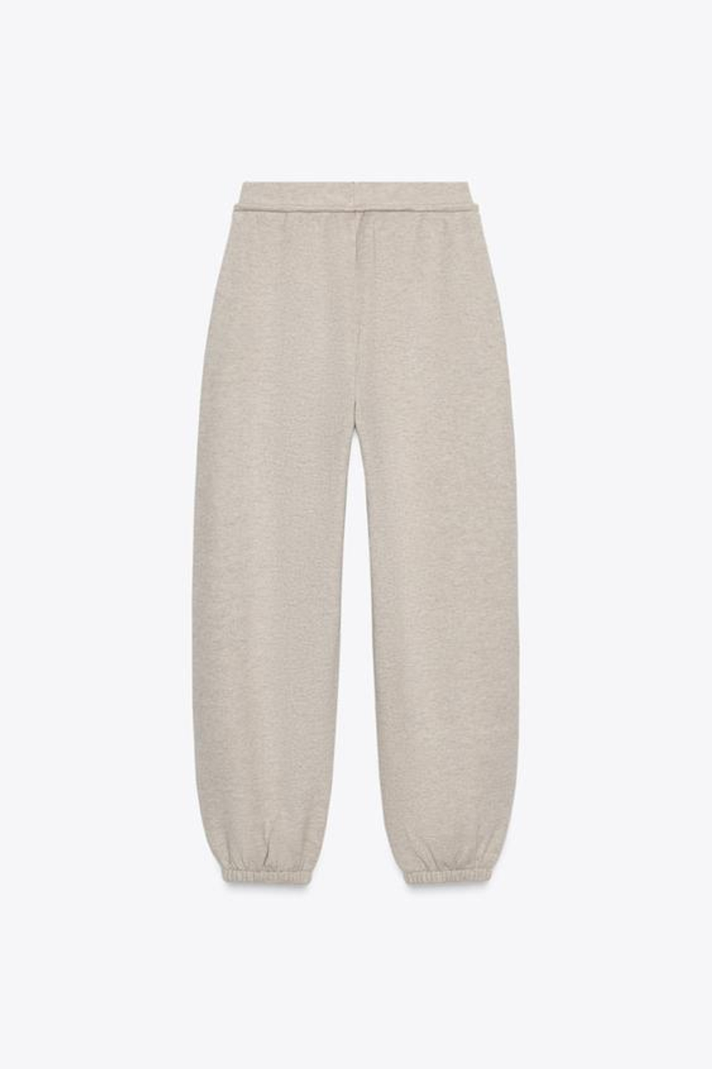 ZARA БРЮКИ-ДЖОГГЕРЫ SOFT, БЕЖЕВЫЙ МЕЛАНЖ