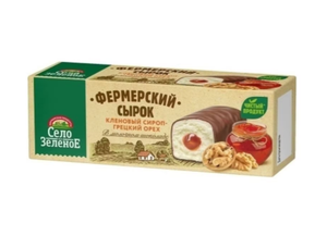 СЫРОК ТВОРОЖНЫЙ С ГРЕЦКИМ ОРЕХОМ 45ГР СЕЛО ЗЕЛЕНОЕ