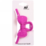 Заколка-краб для волос на блистере «Magic Gloss», бантик, микс 6 цветов, 11см