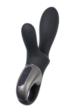 Вибростимулятор-унисекс с подогревом Satisfyer Heated Climax+ Connect App, черный, 20,7 см