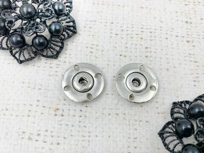 Кнопка пришивная металл, d 2,5 см, никель