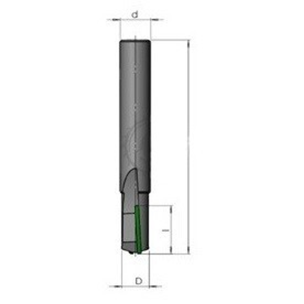 PCD фреза D.10x16 S.10х40 Z=1 HM RH