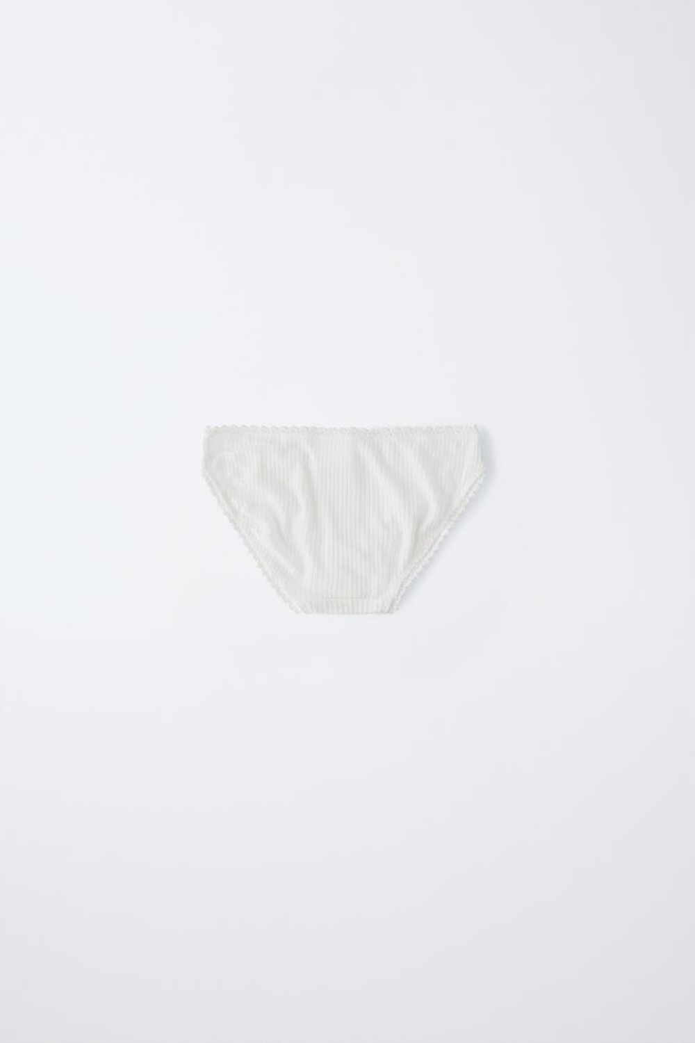 ZARA НАБОР ИЗ ТРЕХ ТРУСОВ С КРУЖЕВОМ, РАЗНОЦВЕТНЫЙ