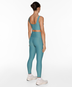 OYSHO Легинсы до щиколотки длиной 65 см с высокой посадкой Perfect-Adapt, линялый синий