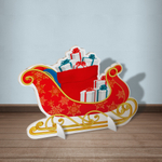 Напольная двусторонняя декорация Новогодние сани 164000642