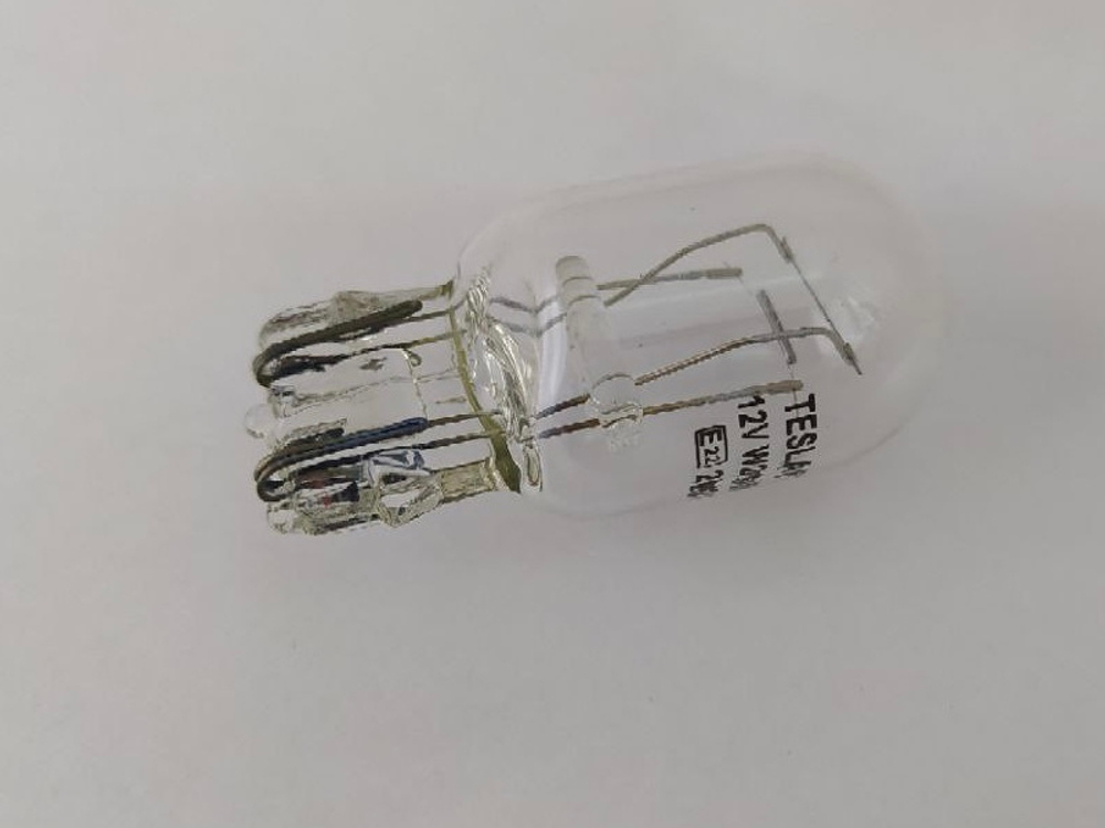 Лампа 2-х контактная W21/5W 12V "Стандарт" Teslaft 142929 (стеклянный цоколь) 1 шт.