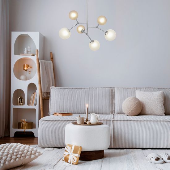 SLE1107-103-04 Светильник подвесной Хром/Белый, Серый G9 LED 4*5W 4000K MALTE