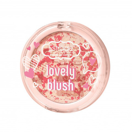 Estrade Румяна для лица Lovely Blush, компактные, тон №201, Светло-розовый, 5 гр