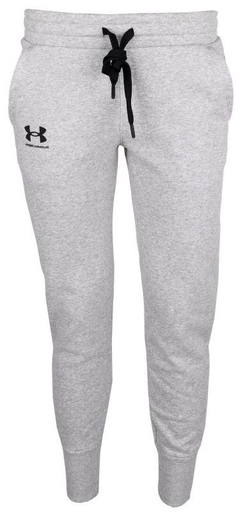 Женские теннисные брюки Under Armour Women's Rival Fleece Joggers - steel medium heather/black