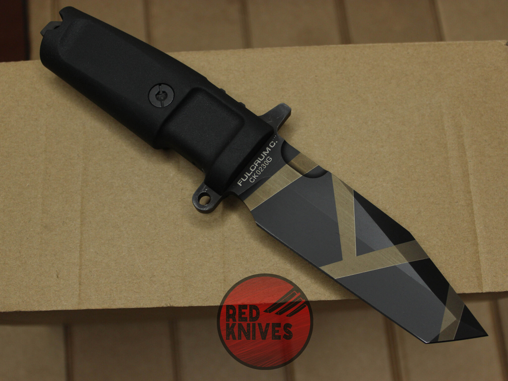 Нож Extrema Ratio Fulcrum C - черная рукоять, клинок черный камо