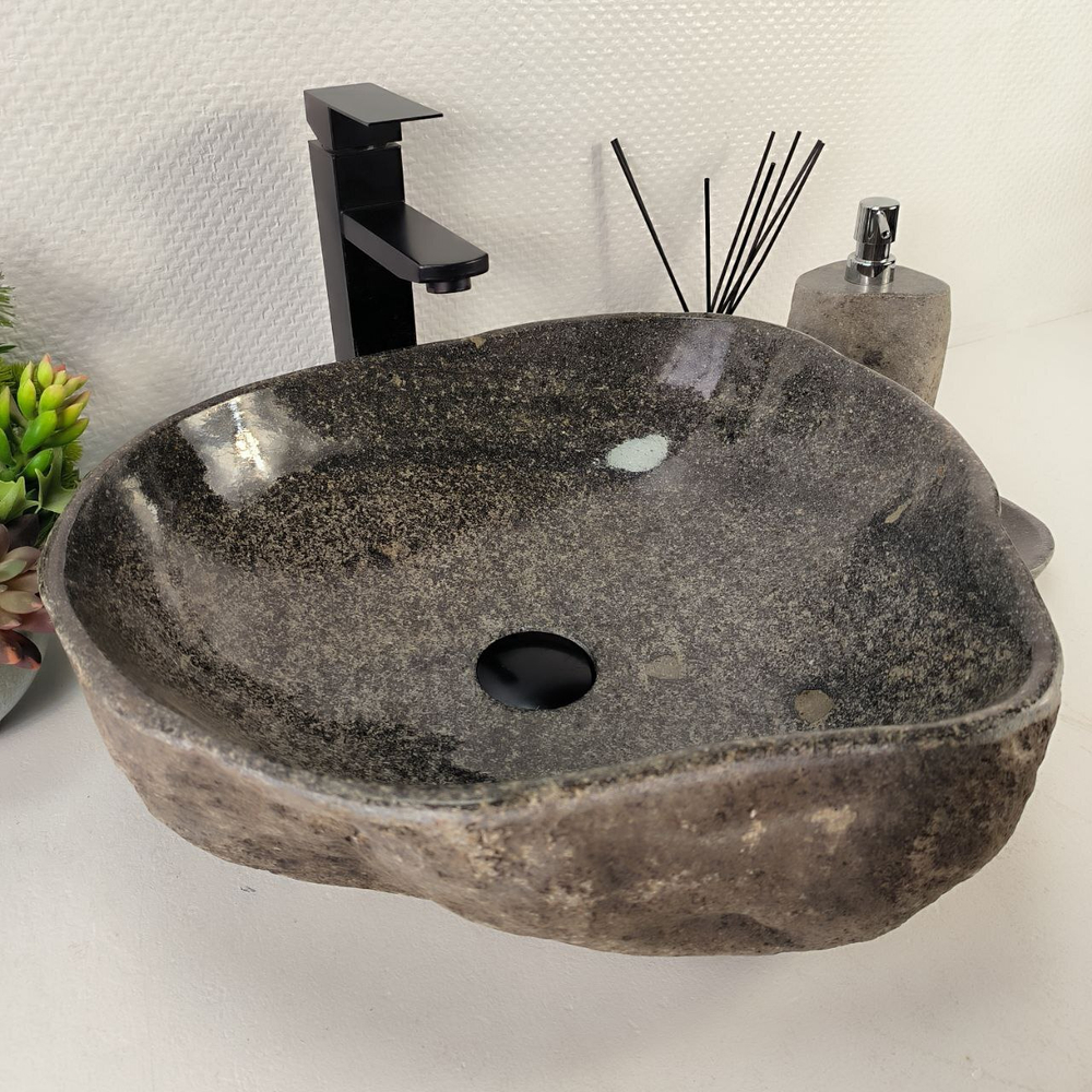 Раковина из речного камня RS-65196 46*44*15 0861
