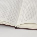 Блокнот в клетку с резинкой А5 (148x218 мм), 80 л., балакрон коричневый BRAUBERG "Metropolis", 111586