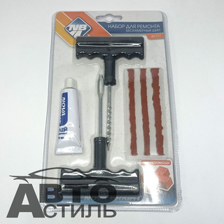 Шнурки (НАБОР) для бескамерки Nova Bright  (рашпиль+шило+шнурки+клей) 47777