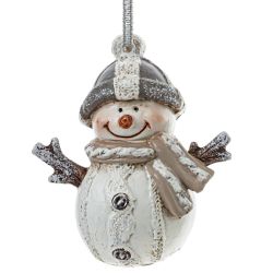 GAEM Фигурка декоративная подвесная "Снеговик", L8 W4 H8,5 см, 2в.