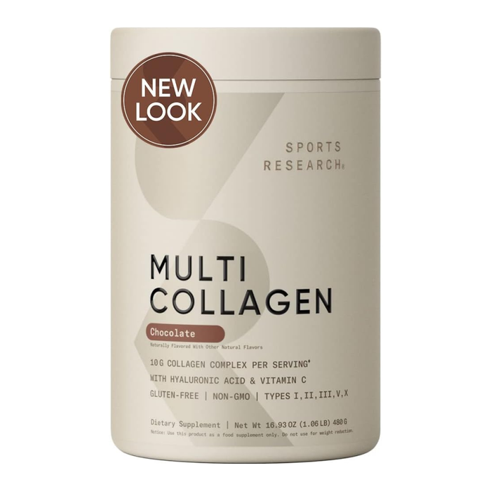 Мультиколлагеновый комплекс с шоколадным вкусом, Multi Collagen Complex Chocolate, Sports Research, 465 г