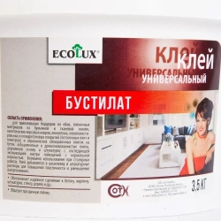 Клей строительный универсальный Бустилат Ecolux, для столярных работ, 3,5 кг