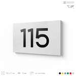Номер на дверь квартиры 115, табличка на дверь для офиса, кабинета, аудитории, склада, белая 120х70 мм, Айдентика Технолоджи
