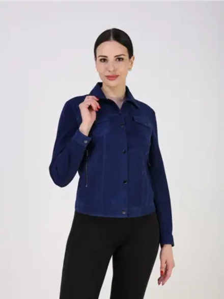 Кожаная куртка демисезонная замшевая натуральная джинсовка