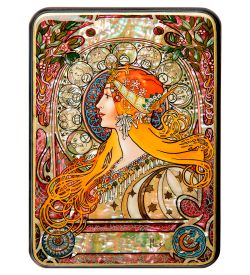 Народные промыслы ШК-55/178-B Шкатулка «Зодиак - Альфонс Муха» исп. Маркова