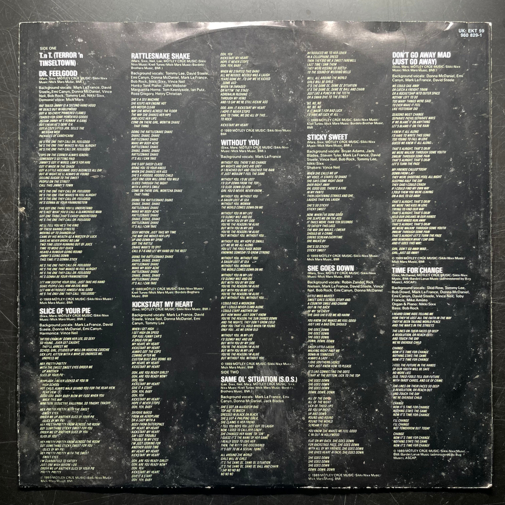 Mötley Crüe ‎– Dr. Feelgood (Германия 1989г.)