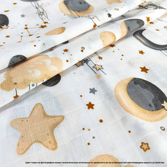 Муслин однослойный принт №5 | ш.135 см | 105 г/м² | хлопок-100%