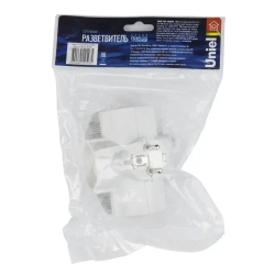 Тройник - Разветвитель сетевой с выключателем Uniel 3 гнезда с заземлением и защитой