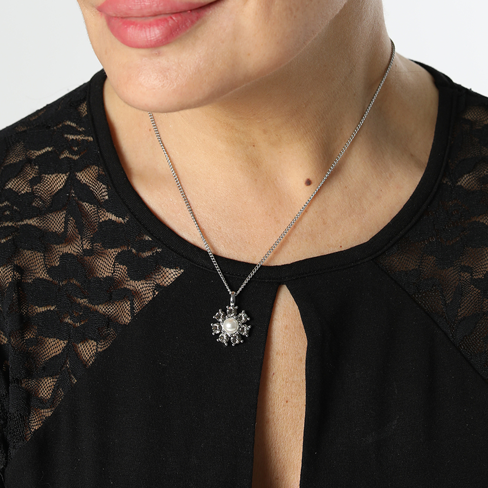 Колье Dyrberg Kern DELISE SS GREY /WHITE PEARL 450105