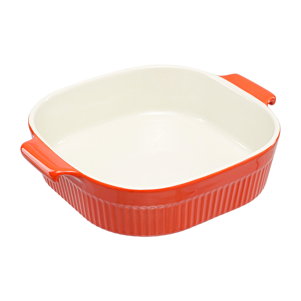 Блюдо для запекания soft ripples, 26,2х22,6 см, красное