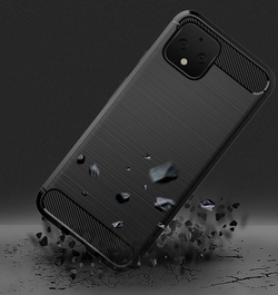 Чехол на Google Pixel 4 цвет Black (черный), серия Carbon от Caseport