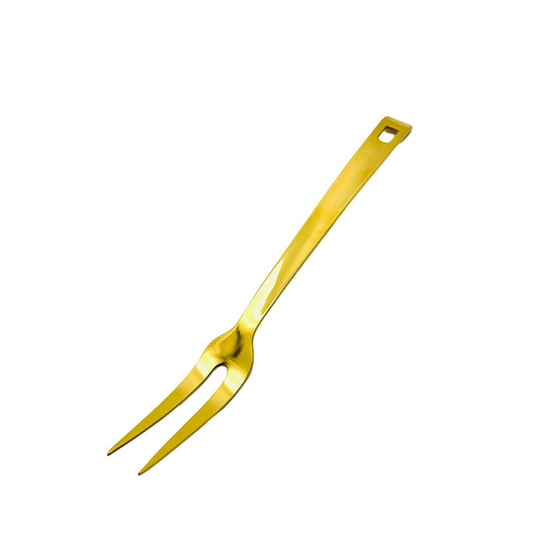 Вилка для мяса поварская 27,5 см сервировочная Square Tip нерж. цвет золото PVD P.L. Proff Cuisine