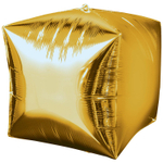 Шар фольгированный Куб 3D 38 см (Золотой)