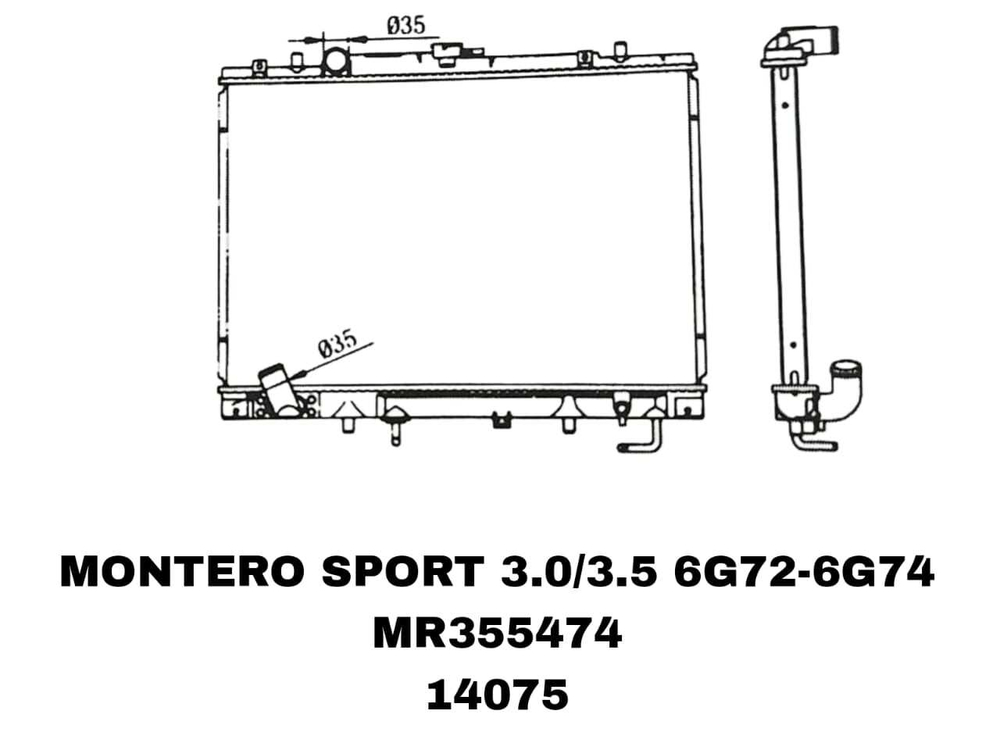 РАДИАТОРЫ MONTERO SPORT 3.0/3.5