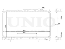 Радиатор охлаждения двигателя UNIO RAD-10017