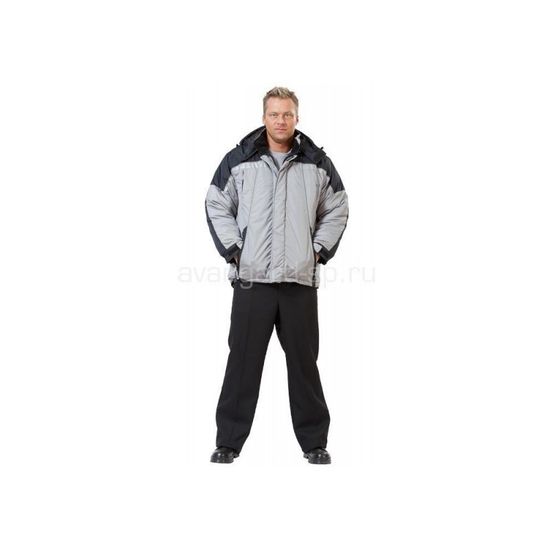 Куртка зимняя "Премьер" (серый/черный)