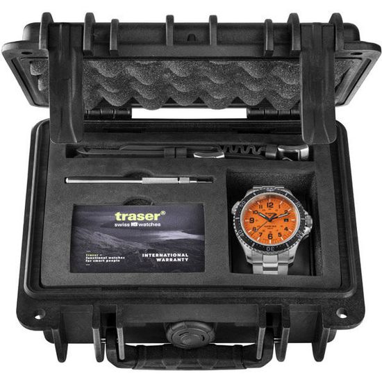 Швейцарские тактические часы Traser P67 Diver Orange 109379