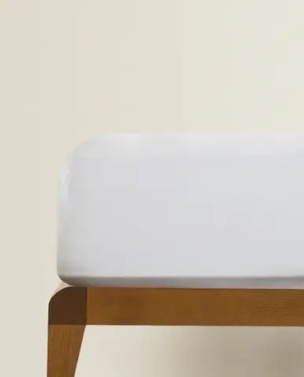 ZARA HOME САТИНОВАЯ ПРОСТЫНЯ (КОЛИЧЕСТВО НИТЕЙ 500), БЕЛЫЙ
