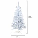 Ель новогодняя искусственная "Snow White" 150 см, ПВХ, белая, ЗОЛОТАЯ СКАЗКА, 591308