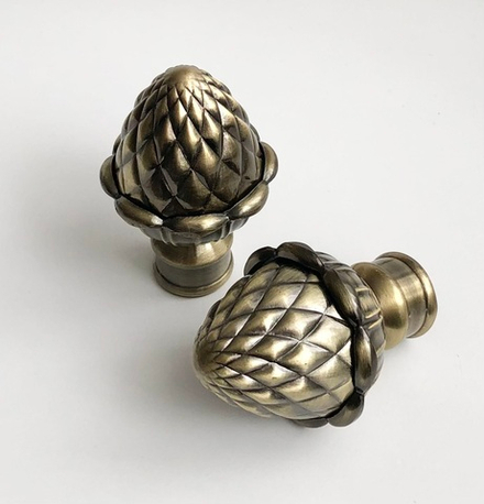 Карниз кованый "Магнолия" d16 мм однорядный, цвет антик